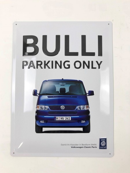 Blechschild 'Bulli Parking Only